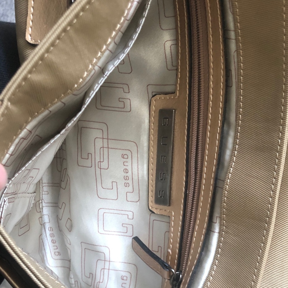 Guess Metallic Gold Shoulder Bag with Buckle Accent - Picture 4 of 10